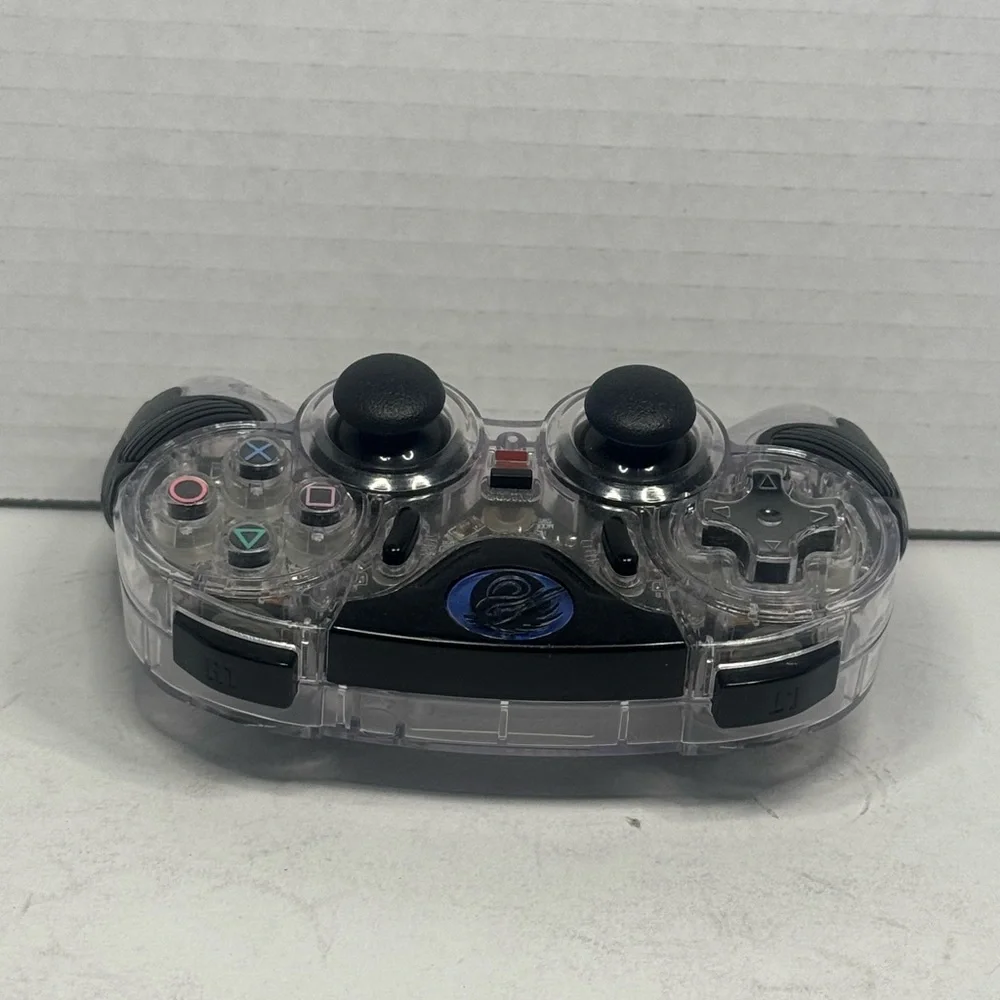Two Wireless Sony PS2 PlayStation Controller Pelican Chameleon
